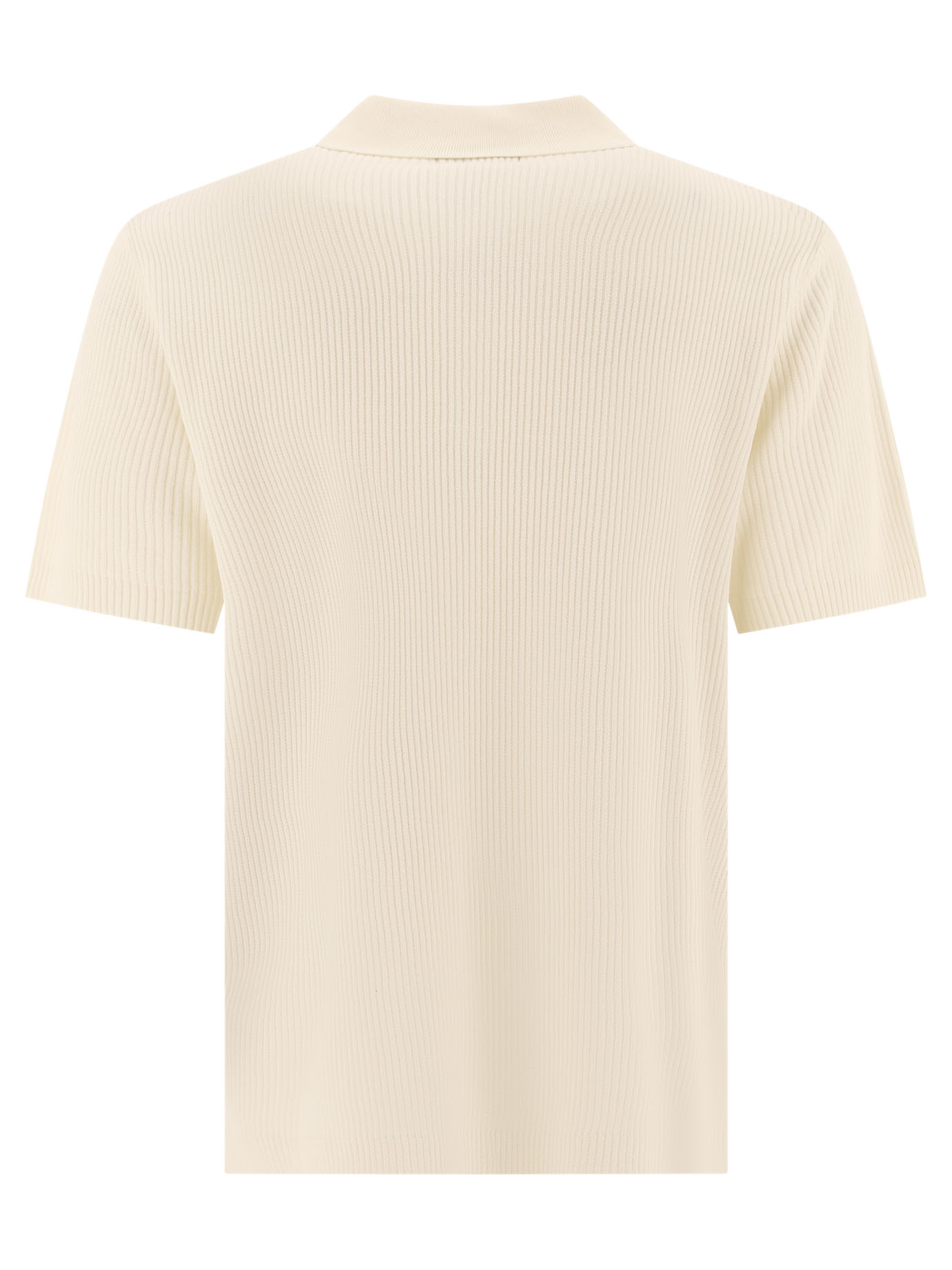 BEAMS PLUS White Knit polo shirt